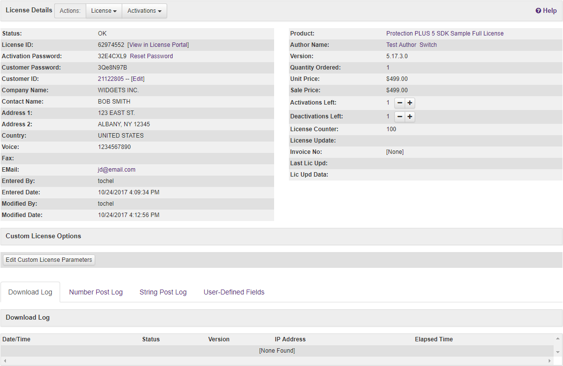 solo-license-details License Details page