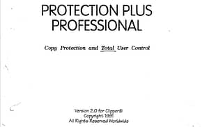 Protection Plus Professional user manual cover, showing copyright date of 1991
