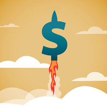 dollar-sign-rocket-into-sky
