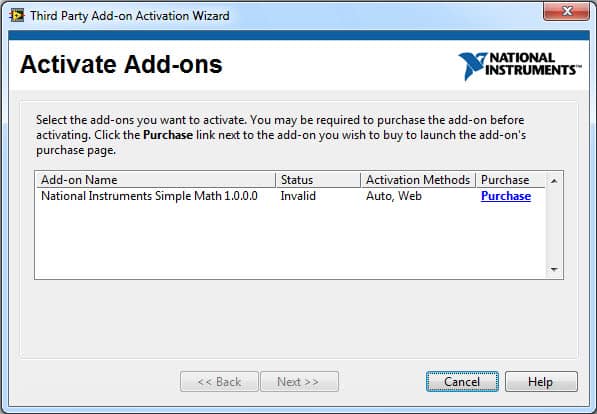 LabView License Status