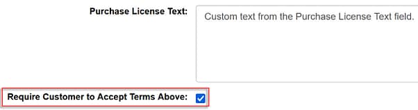 Require Customer to Accept Terms