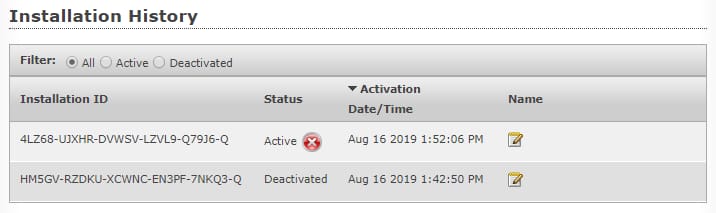 solo-customer-license-portal-installation-history Customer License Portal Installation History
