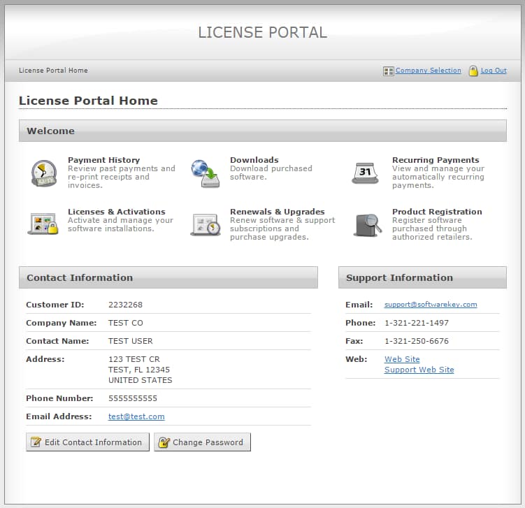 solo-portal-home Customer License Portal